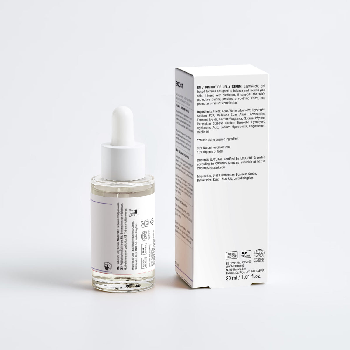 BOOST — Prebioottinen kasvoseerumi, 30 ml